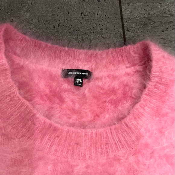 R13 Japanese Brushed Cashmere Dip Dyed Sweater - Pink Ombre. Size Medium $1855 - Picture 13 of 13
